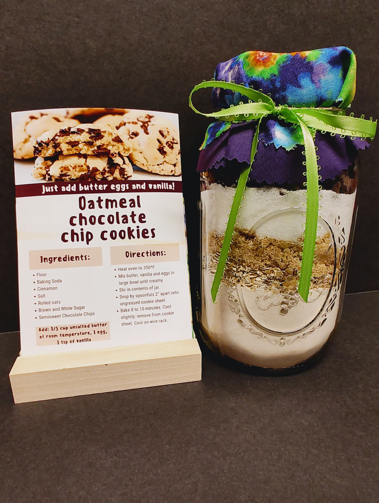 OATMEAL CHOCOLATE CHIP cookie mix JarzOnJarz mason jar sweets made to order