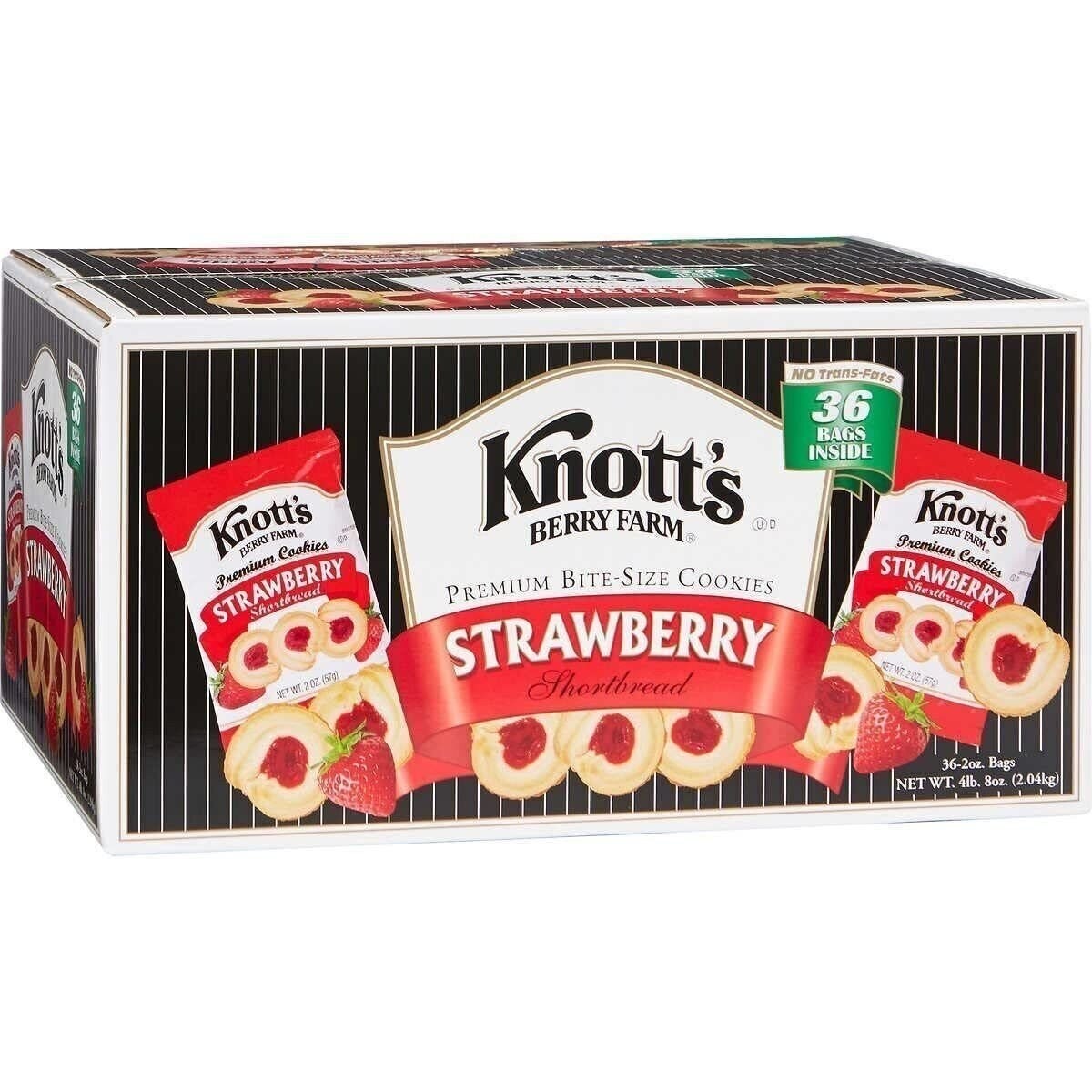 Knott’s Bite Size Cookies, Strawberry Shortbread, 2oz, 36-count
