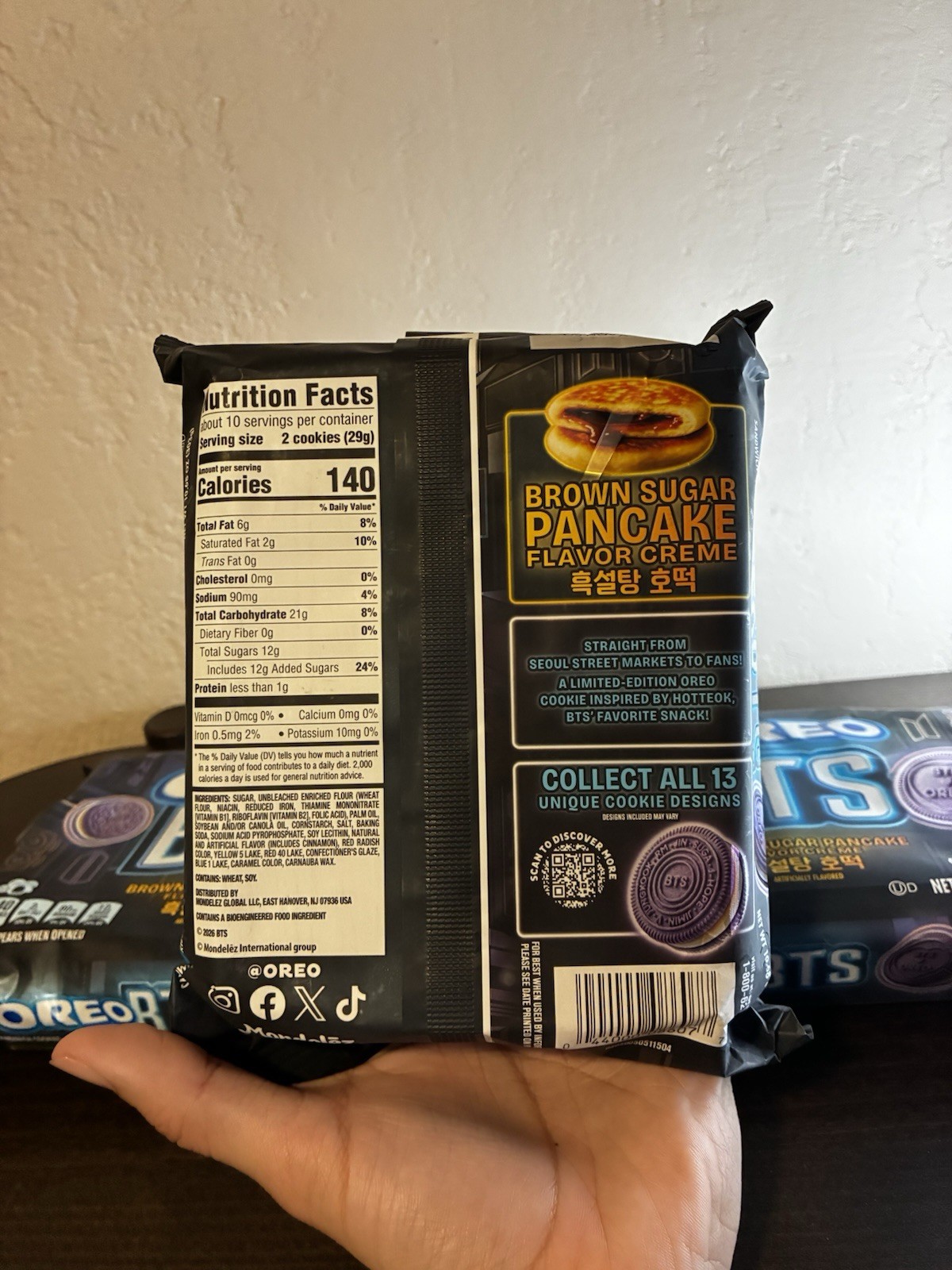 3 PACKS – BTS x Oreo Brown Sugar Pancake Cookies Limited Edition