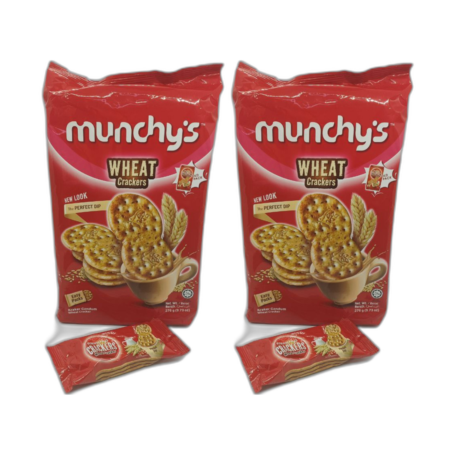 Munchy’s Wheat Crackers 2 X 276g Easy Packs Perfect Dip / HALAL FOOD