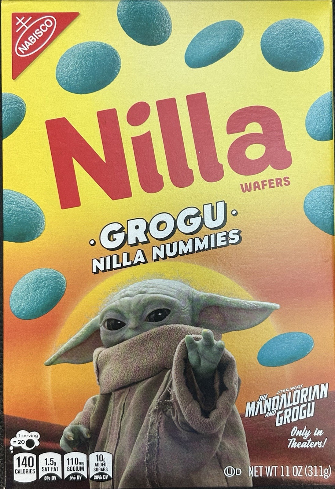 Nabisco Star Wars Mandalorian Grogu Nilla Nummies Wafers Cookies 11oz – New Box