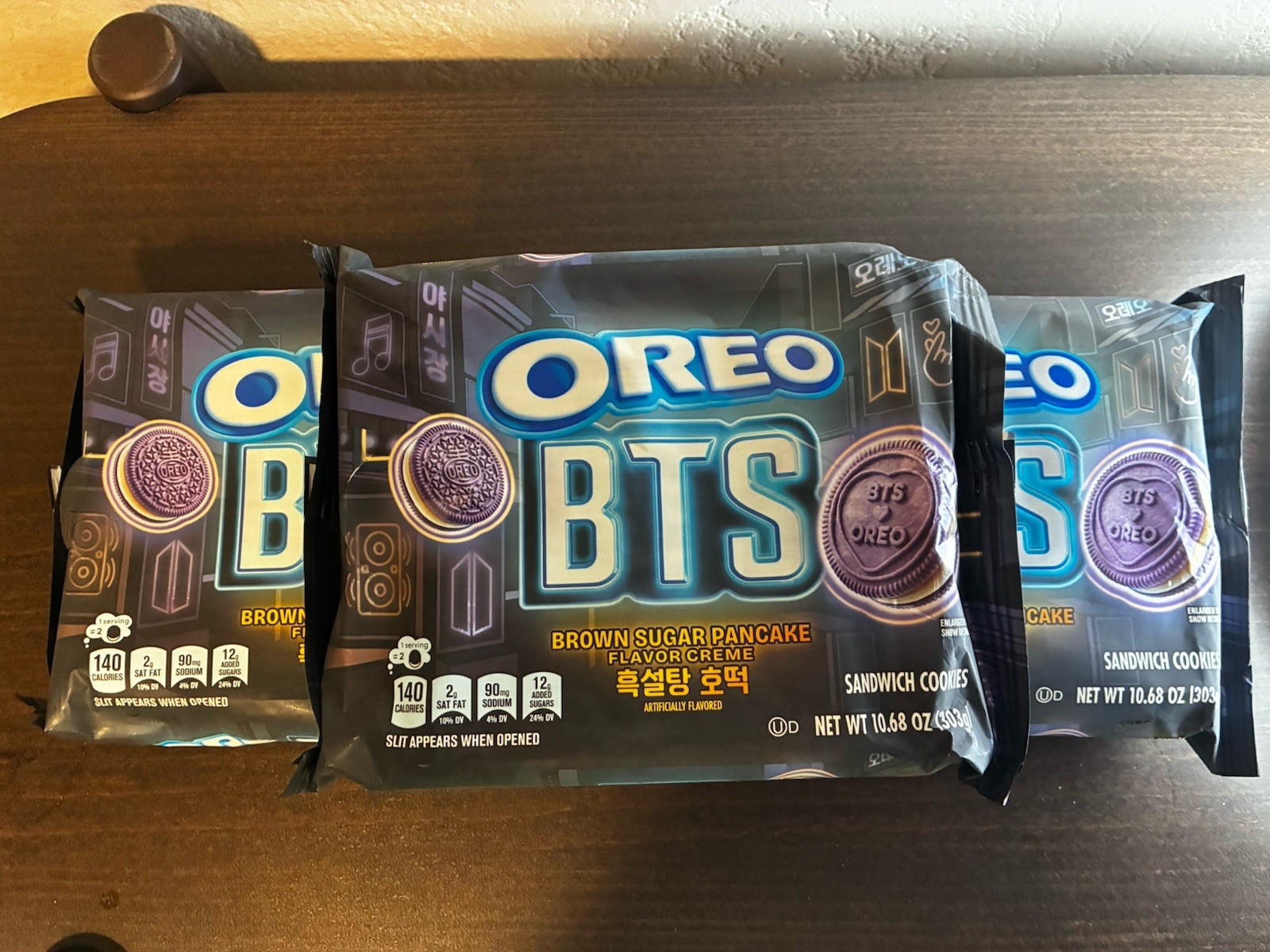 3 PACKS – BTS x Oreo Brown Sugar Pancake Cookies Limited Edition