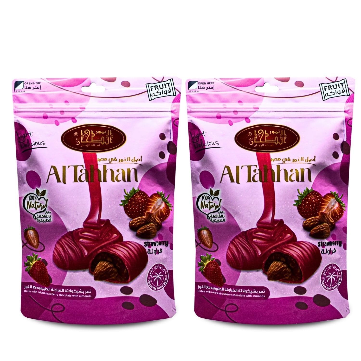AlTahhan Brilliant Dates With Natural Strawberry Chocolate With Almonds Chose…