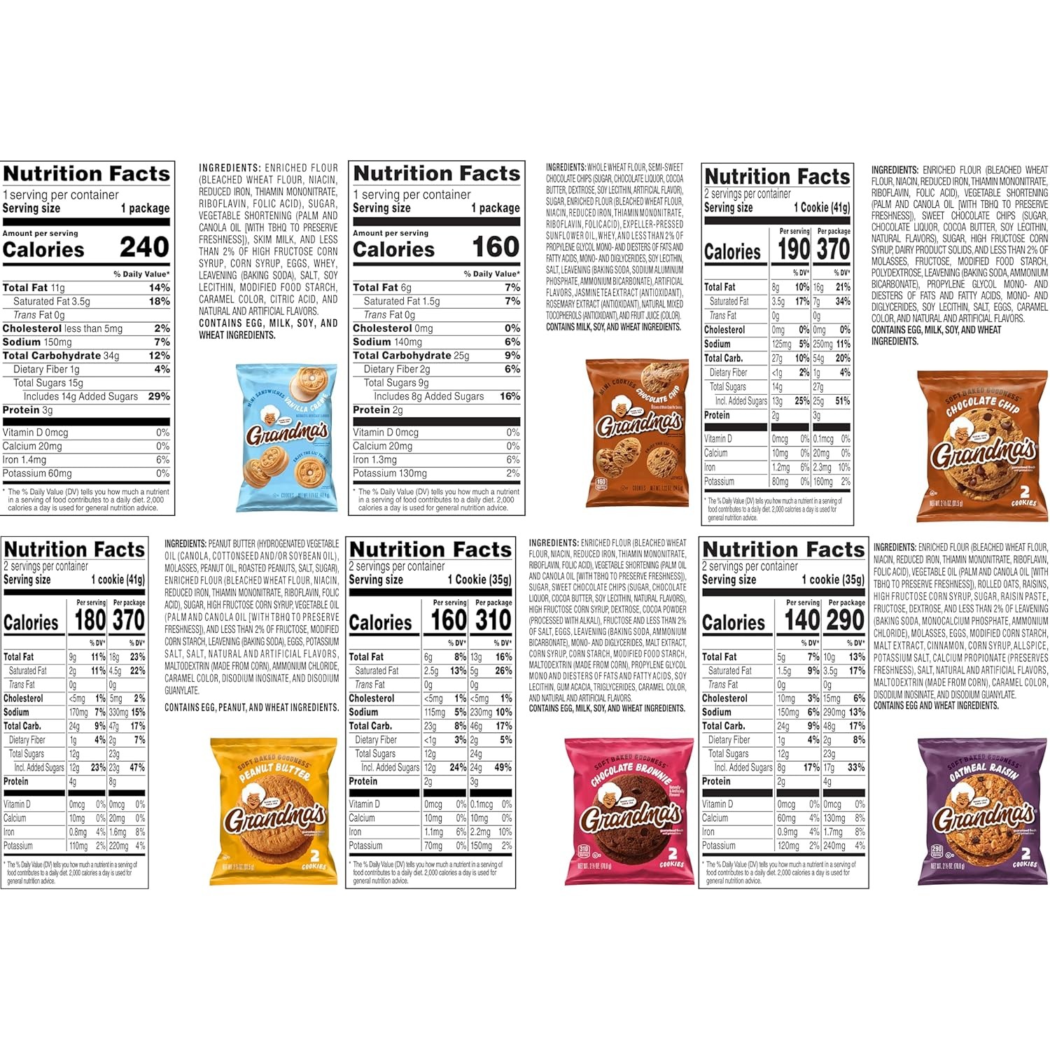 Grandma’s Cookies, Variety Pack, (Pack of 30) 30 Count 1)