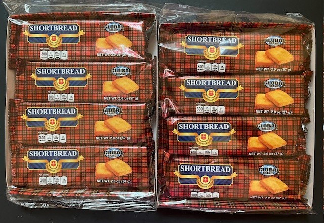 Global Brands SHORTBREAD COOKIES- Delicous Taste! Coffee/Tea {TWO- 4-ct. Boxes}