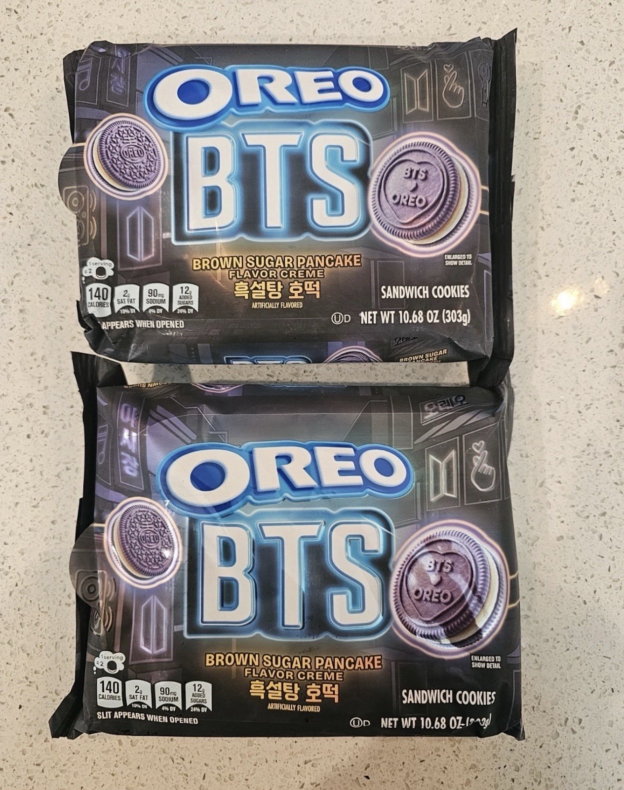 2x BTS Oreo Limited Edition Brown Sugar Pancake Sandwich Cookies 10.68 oz