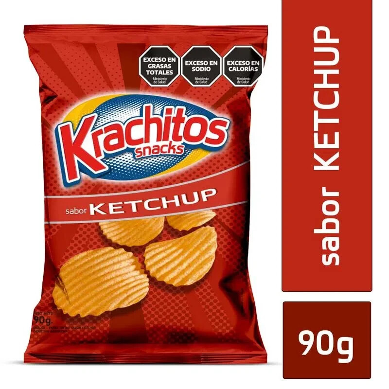 Krachitos – Papas Ketchup 90 Gr (x 4 Unidades)
