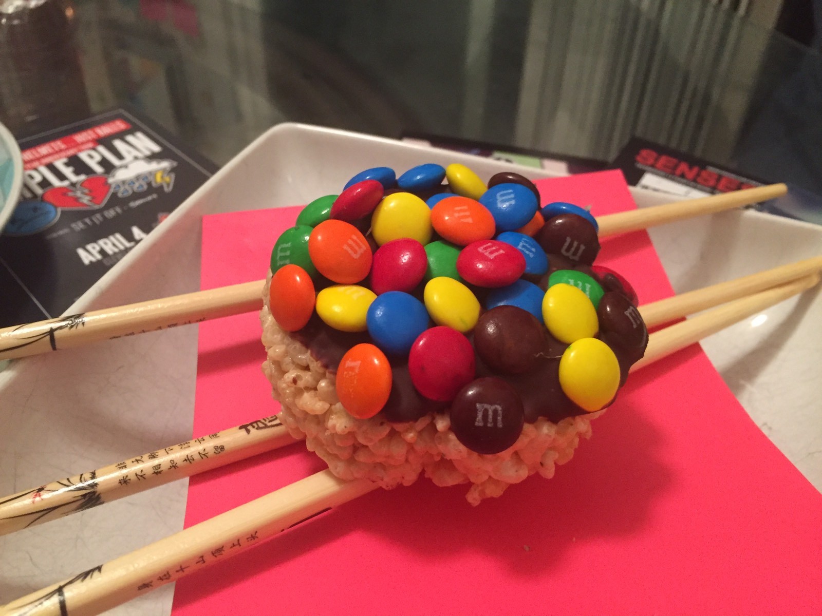 8 Large Homemade Chocolate M&M Rice Krispies Treats – Order for Holidays!