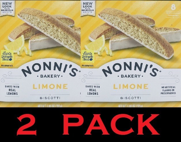 2x Nonni’s Bakery LIMONE Biscotti Nonnis Baked With Real Lemons 6.88 oz – 2 PACK
