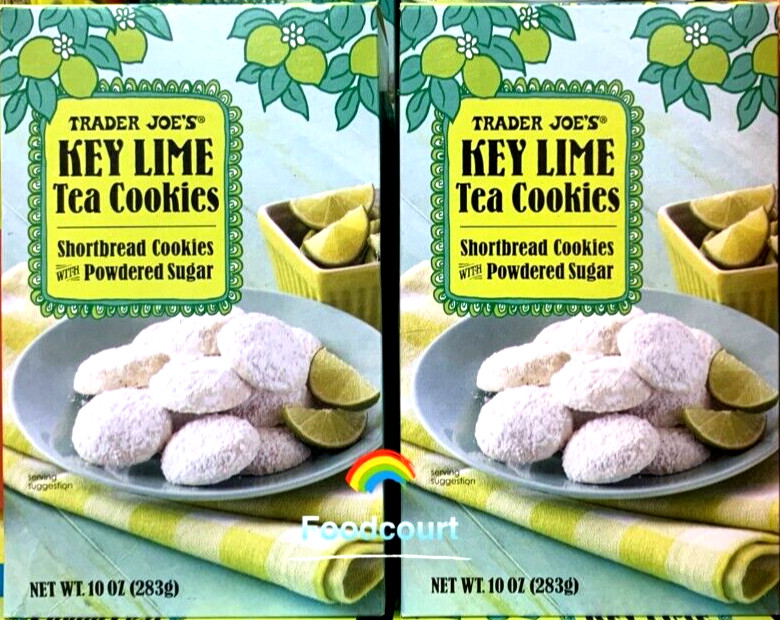 2 Packs Trader Joe’s Key Lime Tea Cookies 10 oz Each Pack