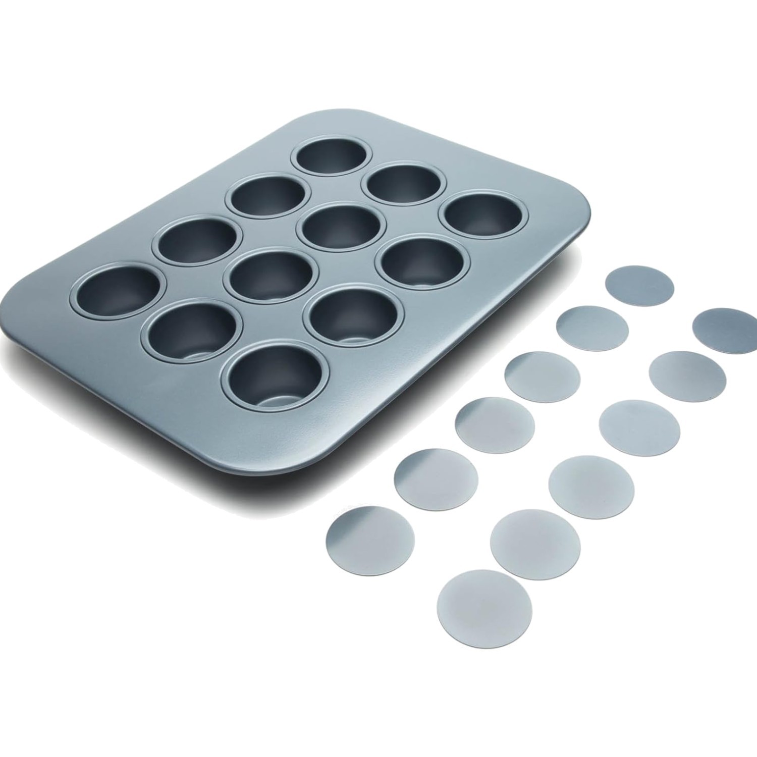 Mini Cheesecake Pan with Removable Bottoms, Non-Stick, 10.5 x 14 x 1.5 inches