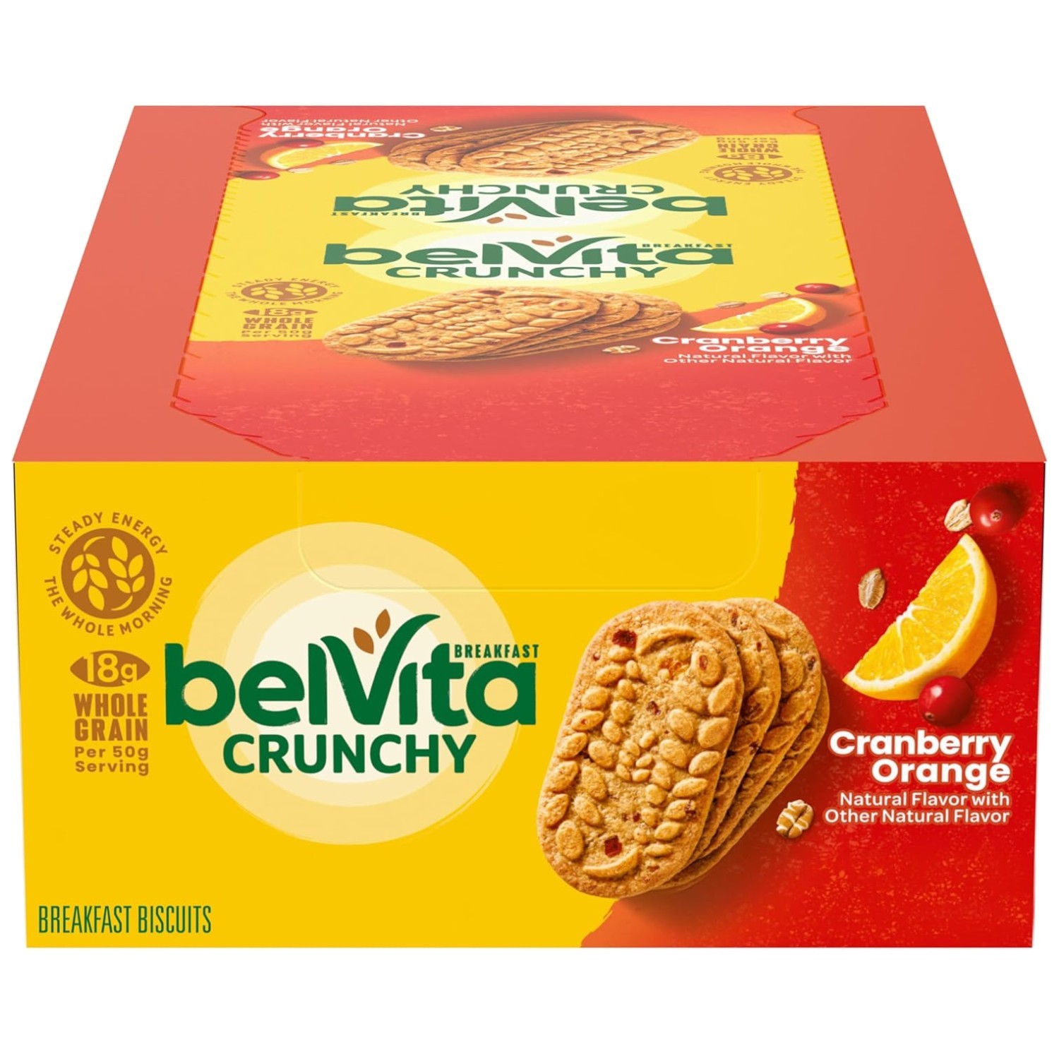 Belvita Cranberry Orange Breakfast Biscuits, 8 Packs