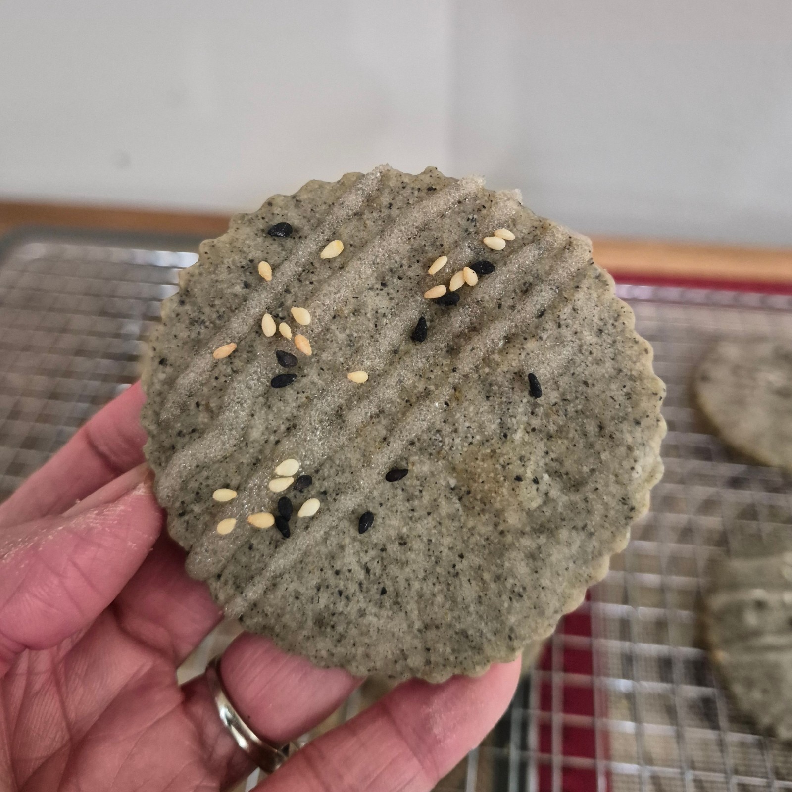 Black Sesame Shortbread Cookies | Small Batch Treats | Asian-Inspired 1 Dozen