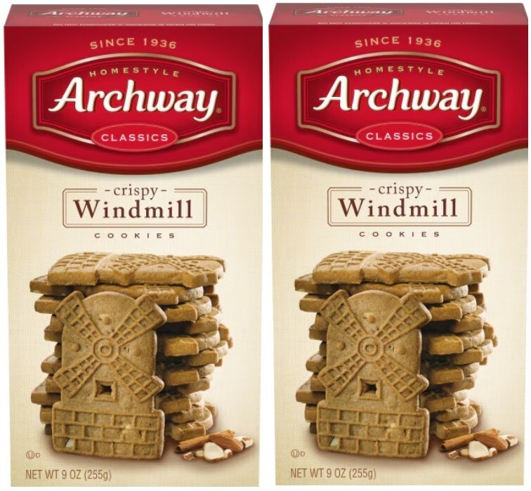 Archway Windmill Crispy Classic Cookies Homestyle 9 oz (2 Boxes)