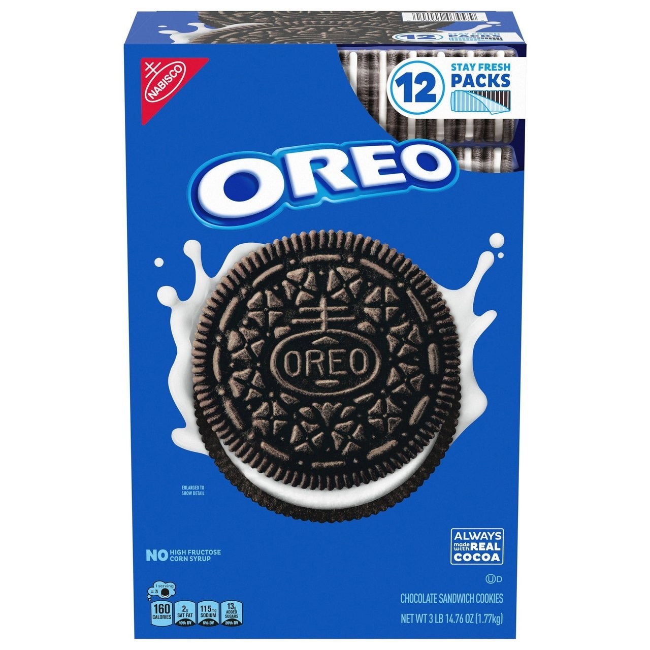 OREO Chocolate Sandwich Cookies, 5.23 oz., 12 pk.