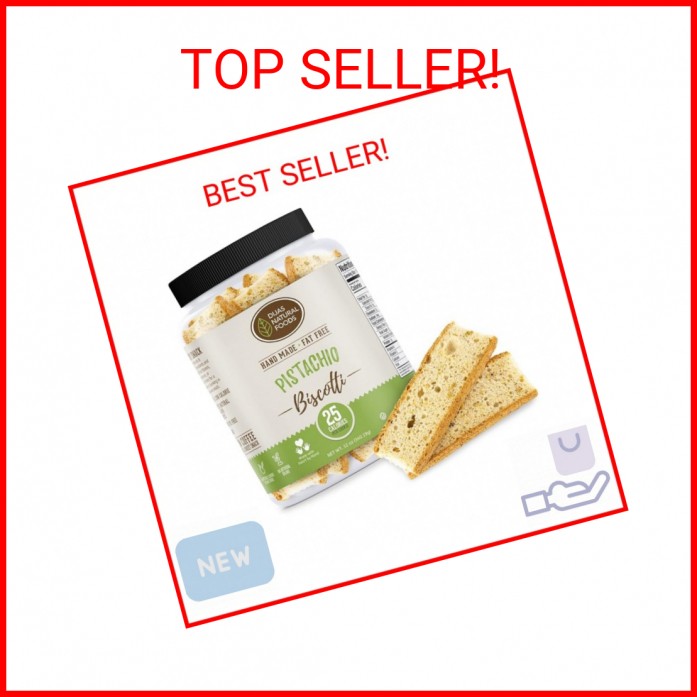 DIJAS Natural Foods, Individually Wrapped Fat Free Biscotti Cookies, All Natural