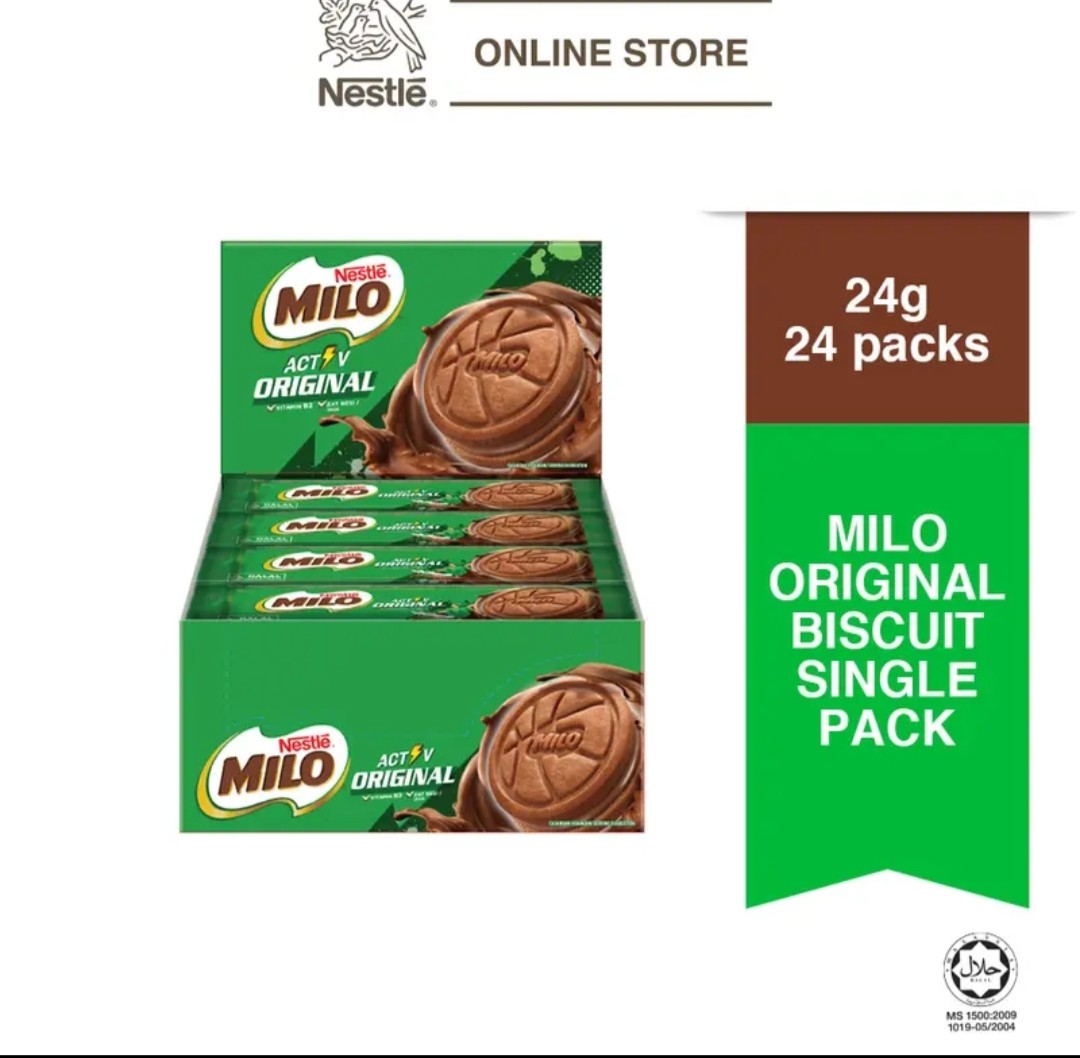 MILO original biscuit cookies smallpack (24x24g)halal malaysian product