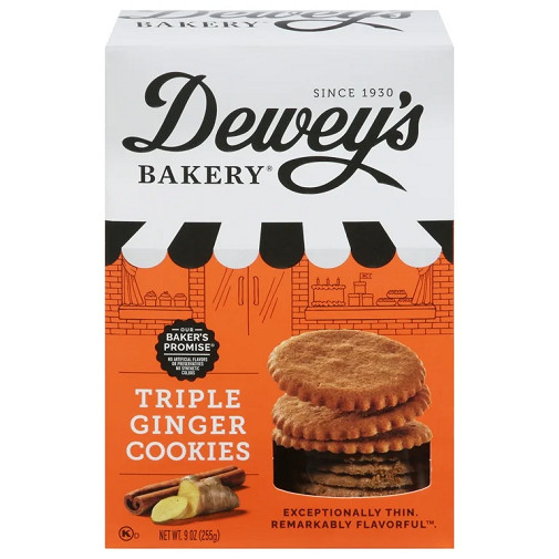 Dewey’s Bakery Thin Cookies Triple Ginger
