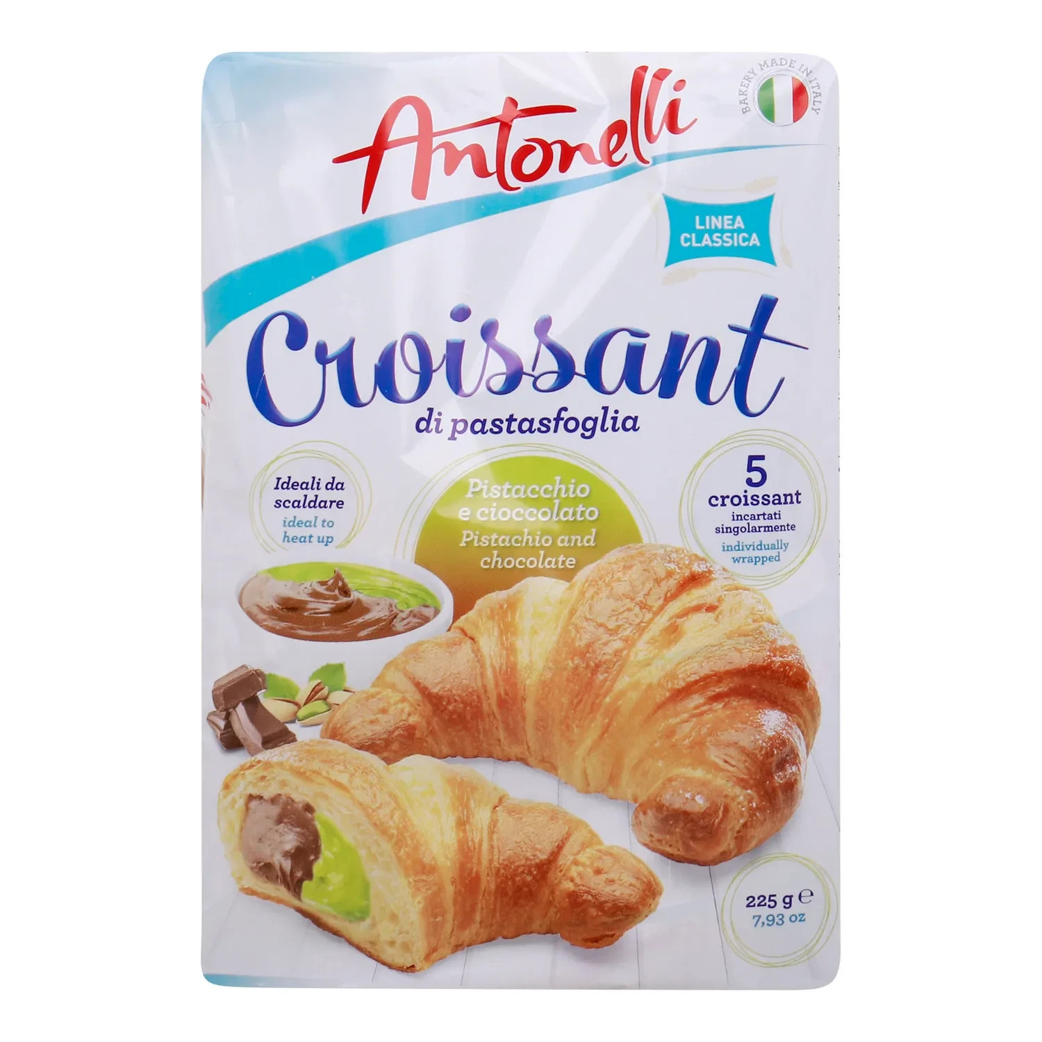Antonelli Croissant with pistachio chocolate Filling 5pc – 225g