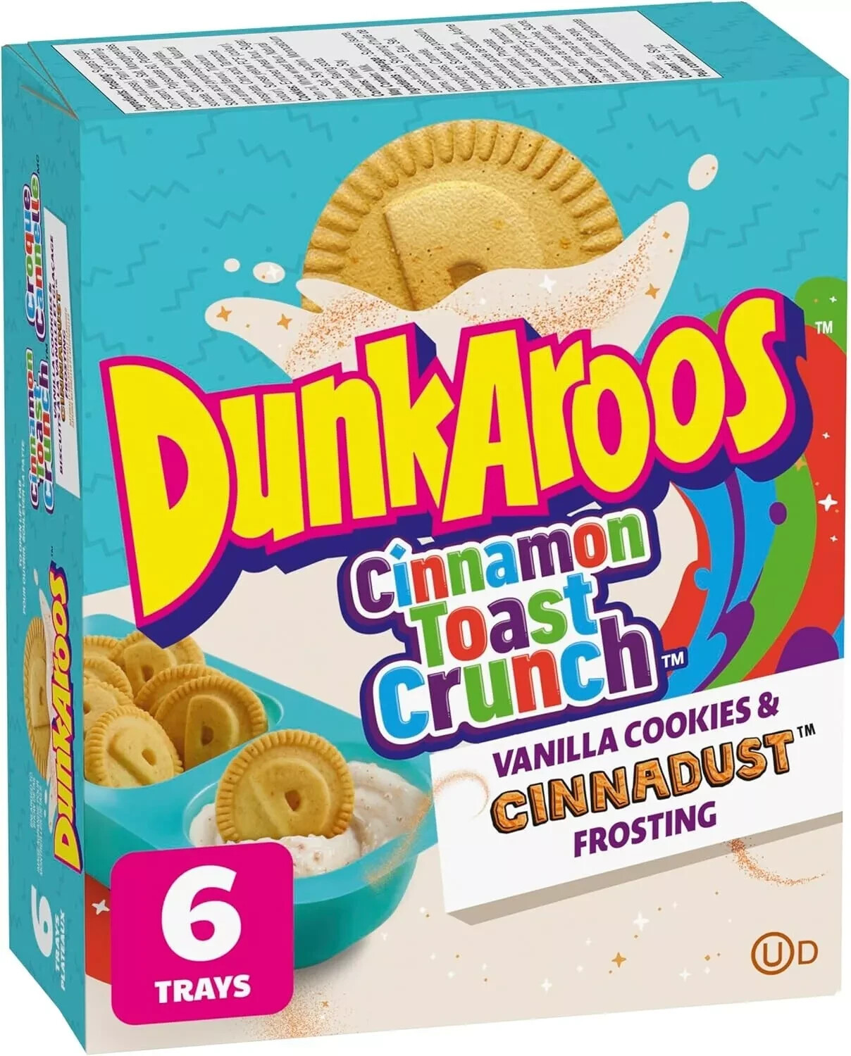 3 PACK Cinnamon Toast Crunch Dunkaroos Vanilla Cookies 6 Count 28g Kids Snack