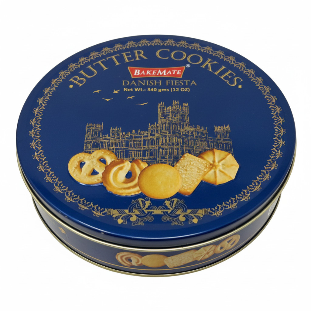 Assorted Butter Cookies Tin 12 OZ (Pack of 12)