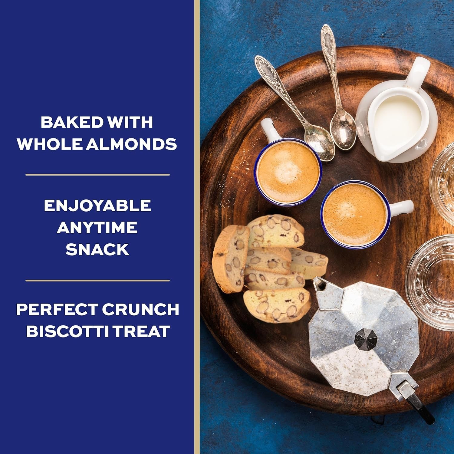 Fresh Classic Almond Biscotti – Ideal 40 oz. Jar for Tea and Coffee Lovers