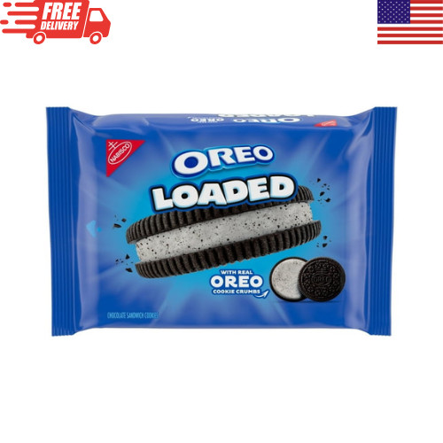 OREO Loaded Chocolate Sandwich Cookies 13.37 oz Mega Stuf Snack 1 & 2 Pack