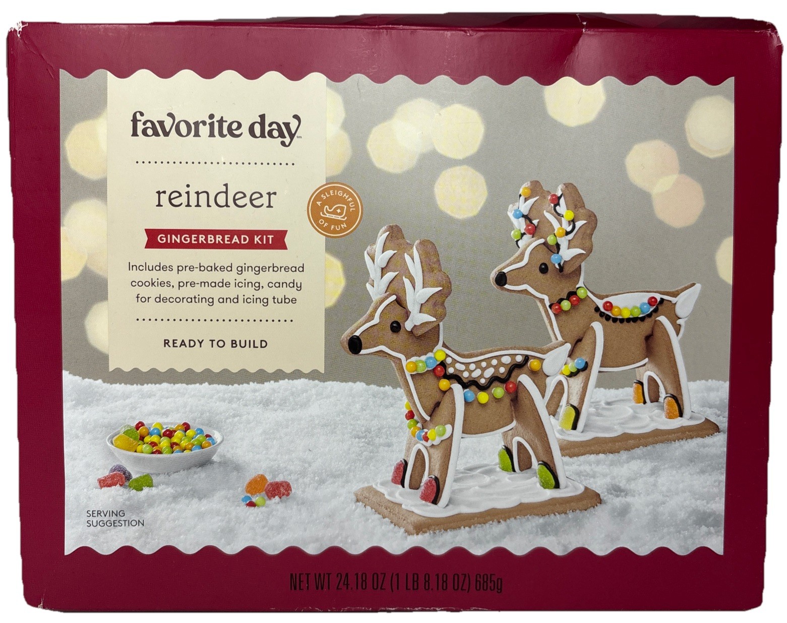 Favorite Day Reindeer Gingerbread Kit—24.18 oz—NEW—See Below—SHIPS IN 24 HOURS—