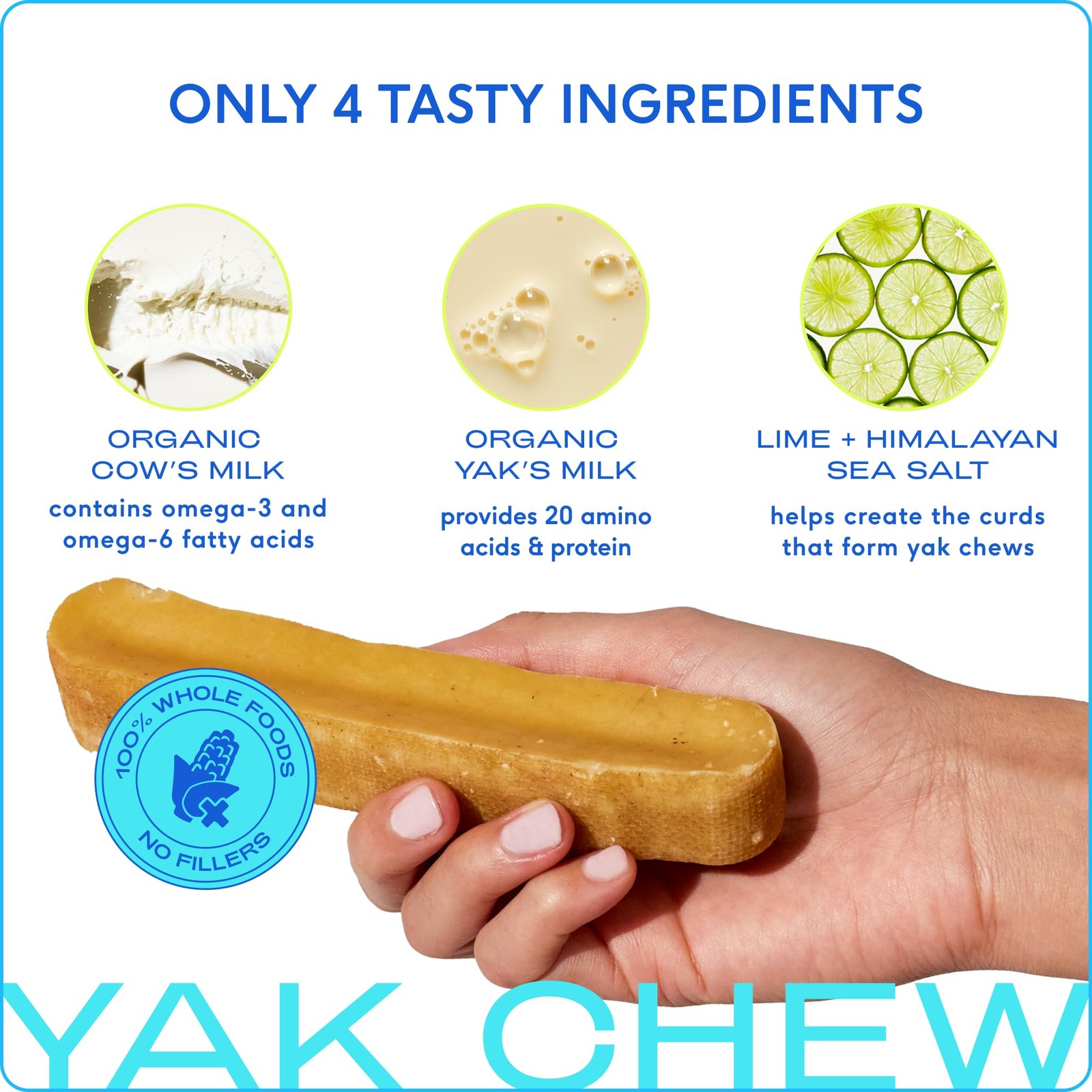 Native Pet Yak Cheese Himalayan Dog Chews – Long Lasting Dental Sticks Small