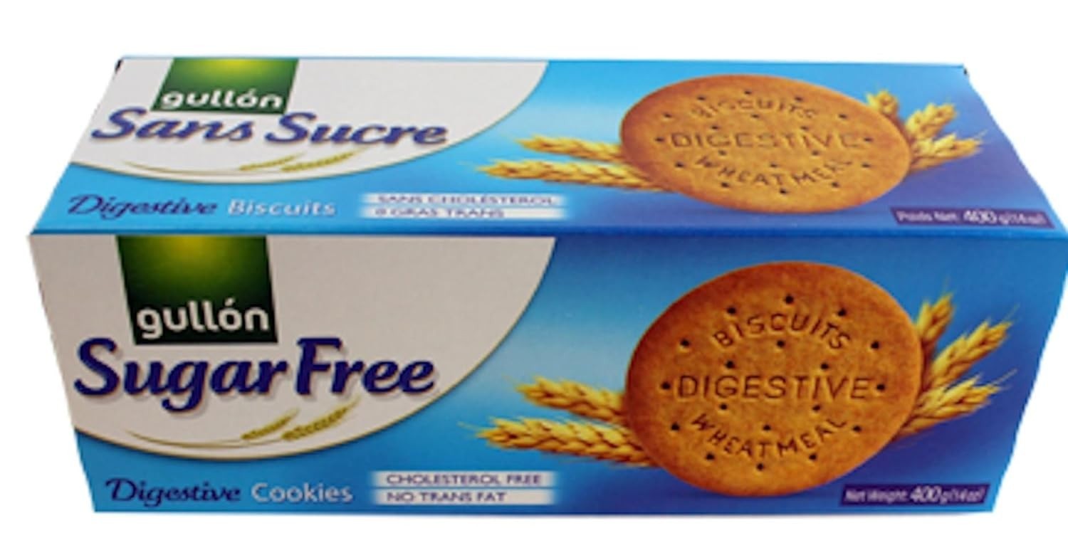 Gullon Sugar Free Digestive Biscuits- 14oz (400g) Pack of 3