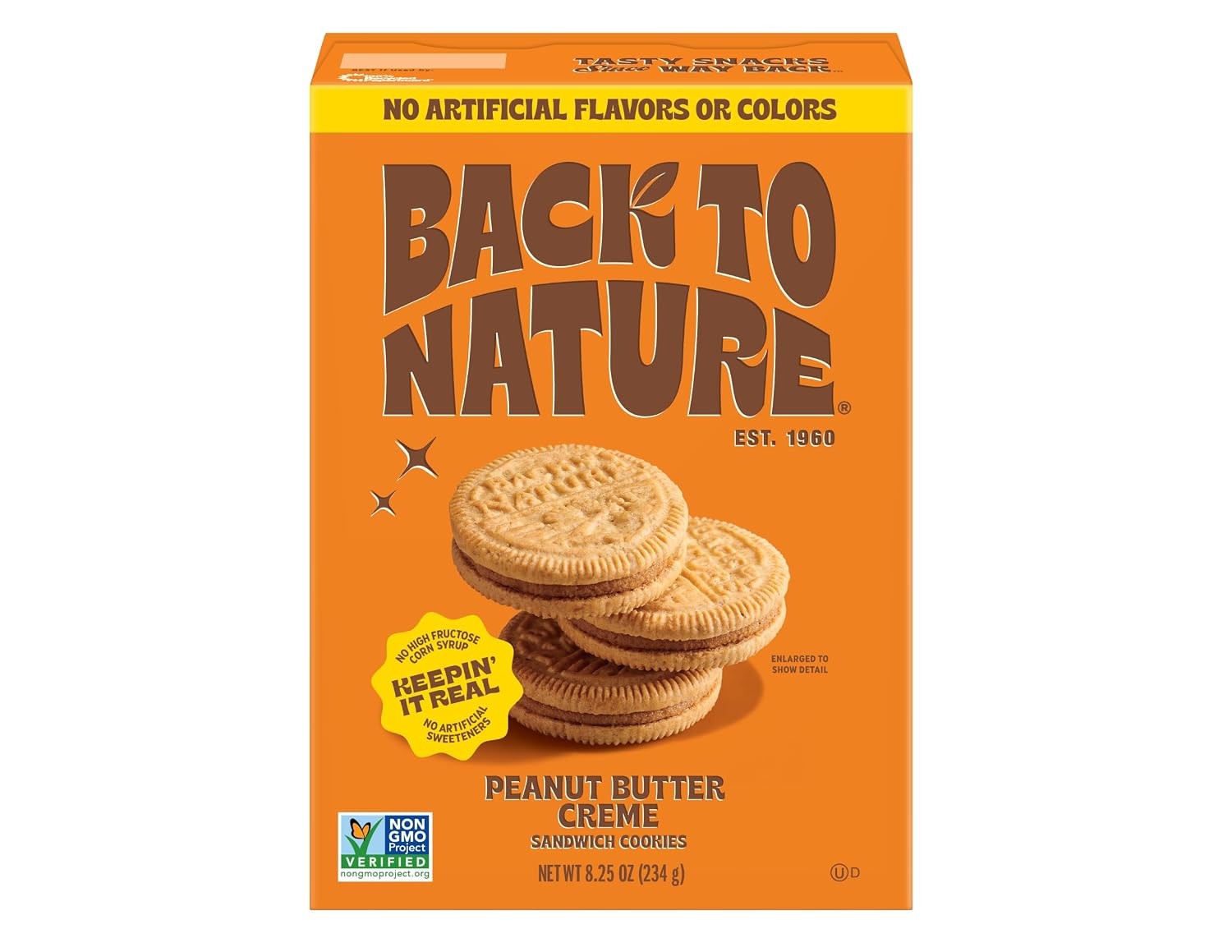 Creme Sandwich Cookies Back to Nature Peanut Butter