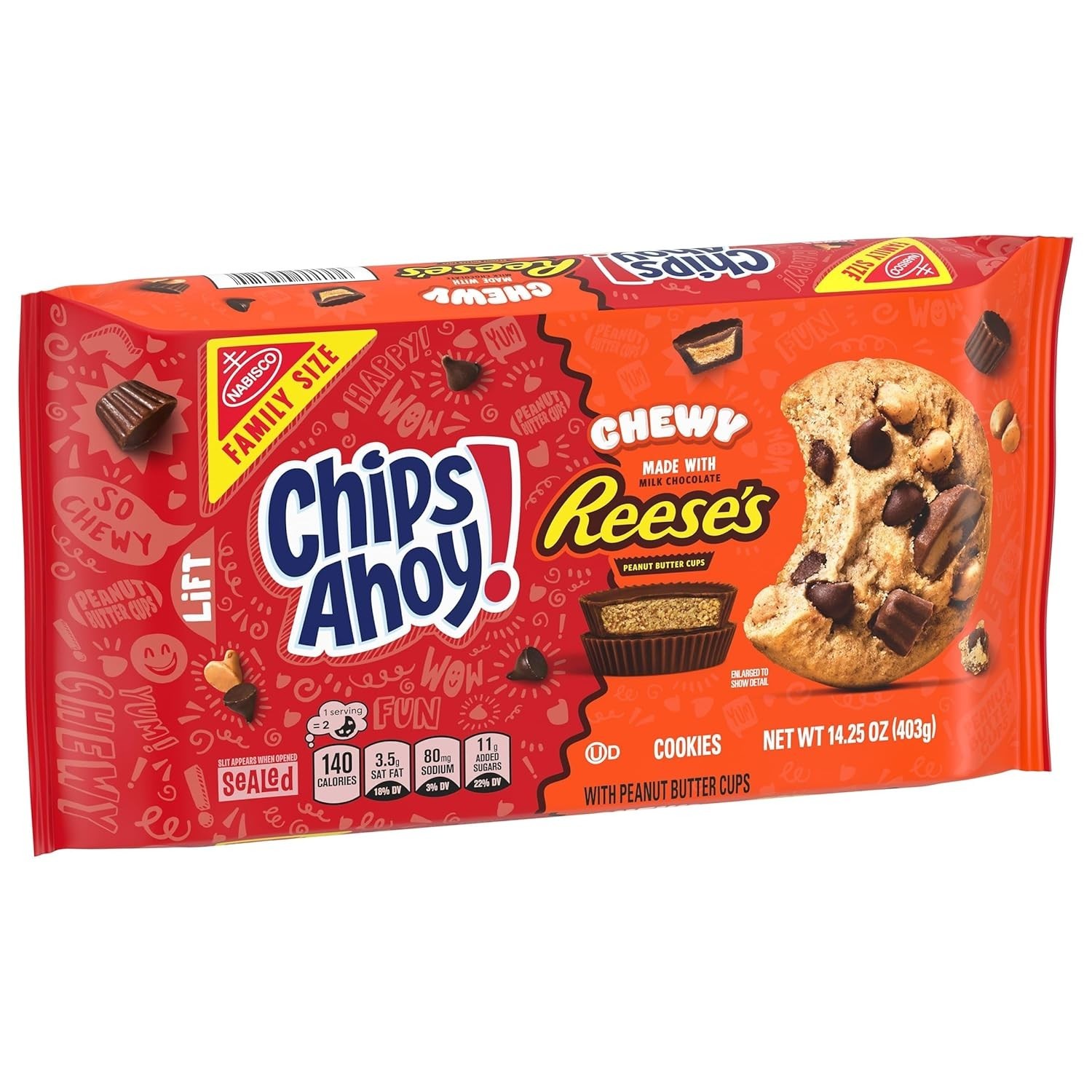 Soft and Chewy Chocolate Chip Cookies with Reese’s Peanut Butter Cups, 14.25 oz