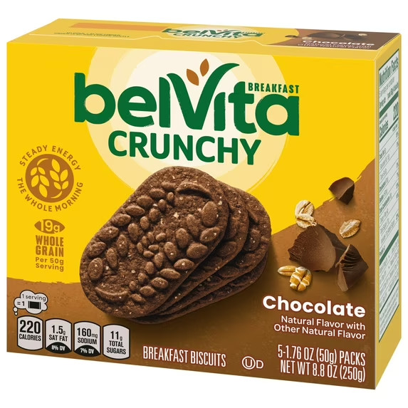 (3 pack) belVita Breakfast Bars Biscuits, Chocolate,5 Packs (4 Biscuits Per Pac)