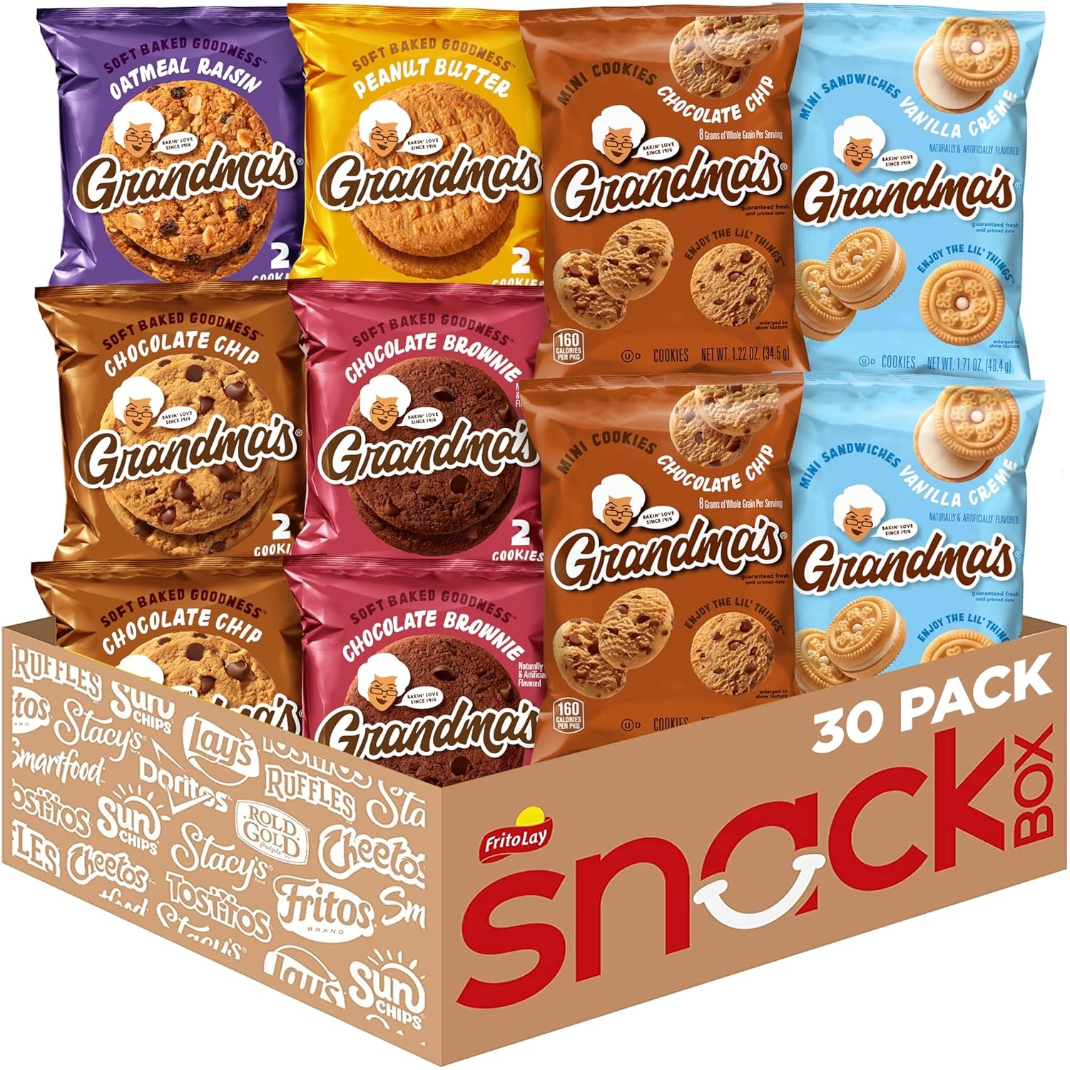 Grandma’s Cookies, Variety Pack, (Pack of 30) 30 Count 1)
