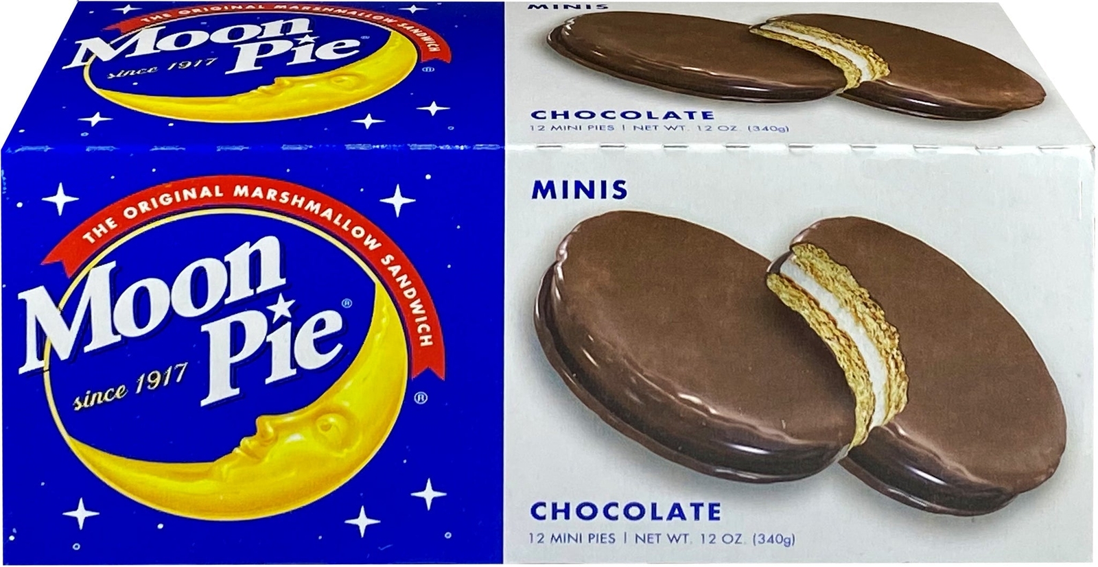 MoonPie Mini Chocolate Flavored Marshmallow Sandwich Cookie – 12 Count