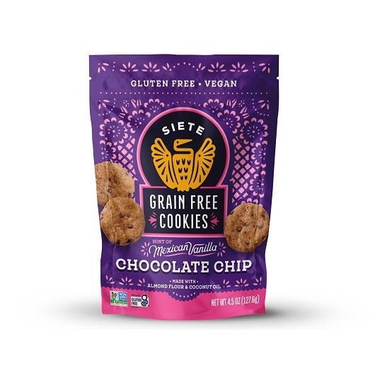 Siete Family Foods Hint Of Mexican Vanilla Chocolate Chip Cookies, 4.5 Ounce,