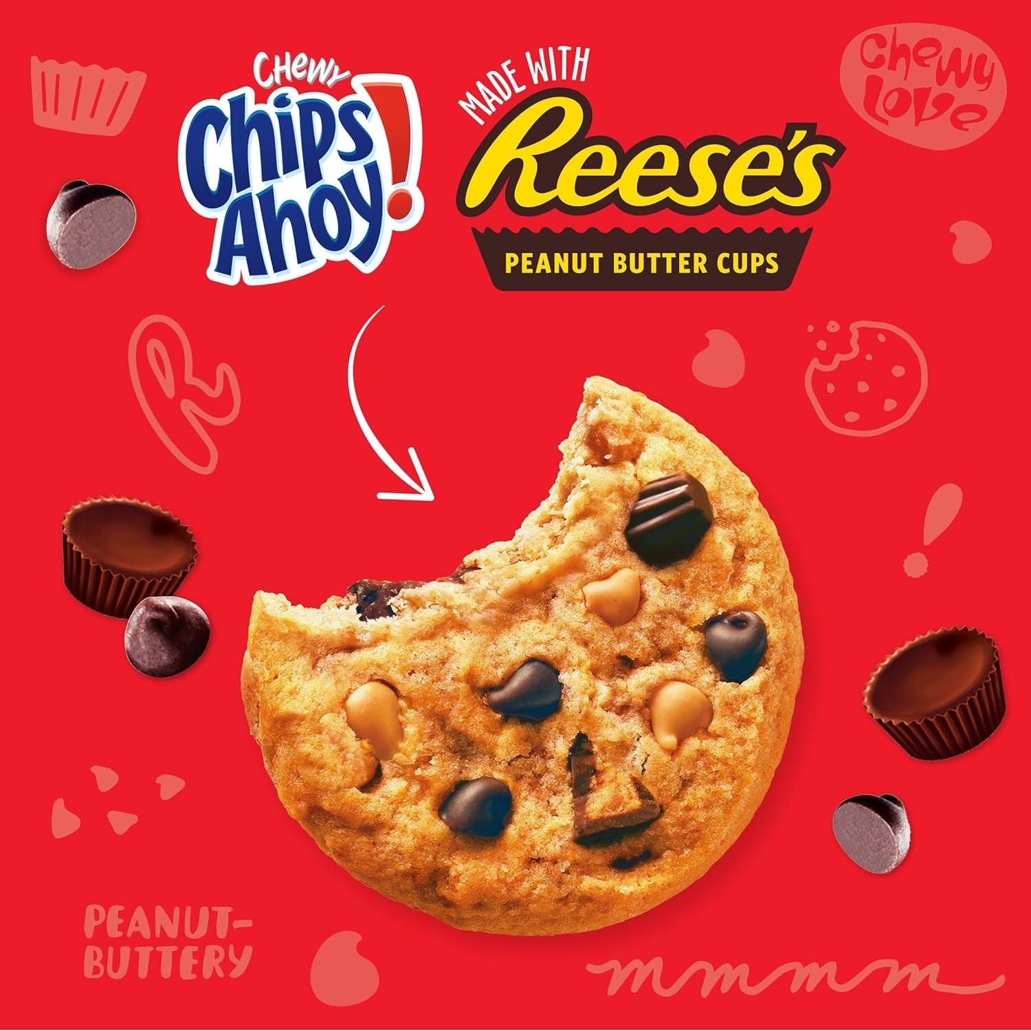 Soft and Chewy Chocolate Chip Cookies with Reese’s Peanut Butter Cups, 14.25 oz