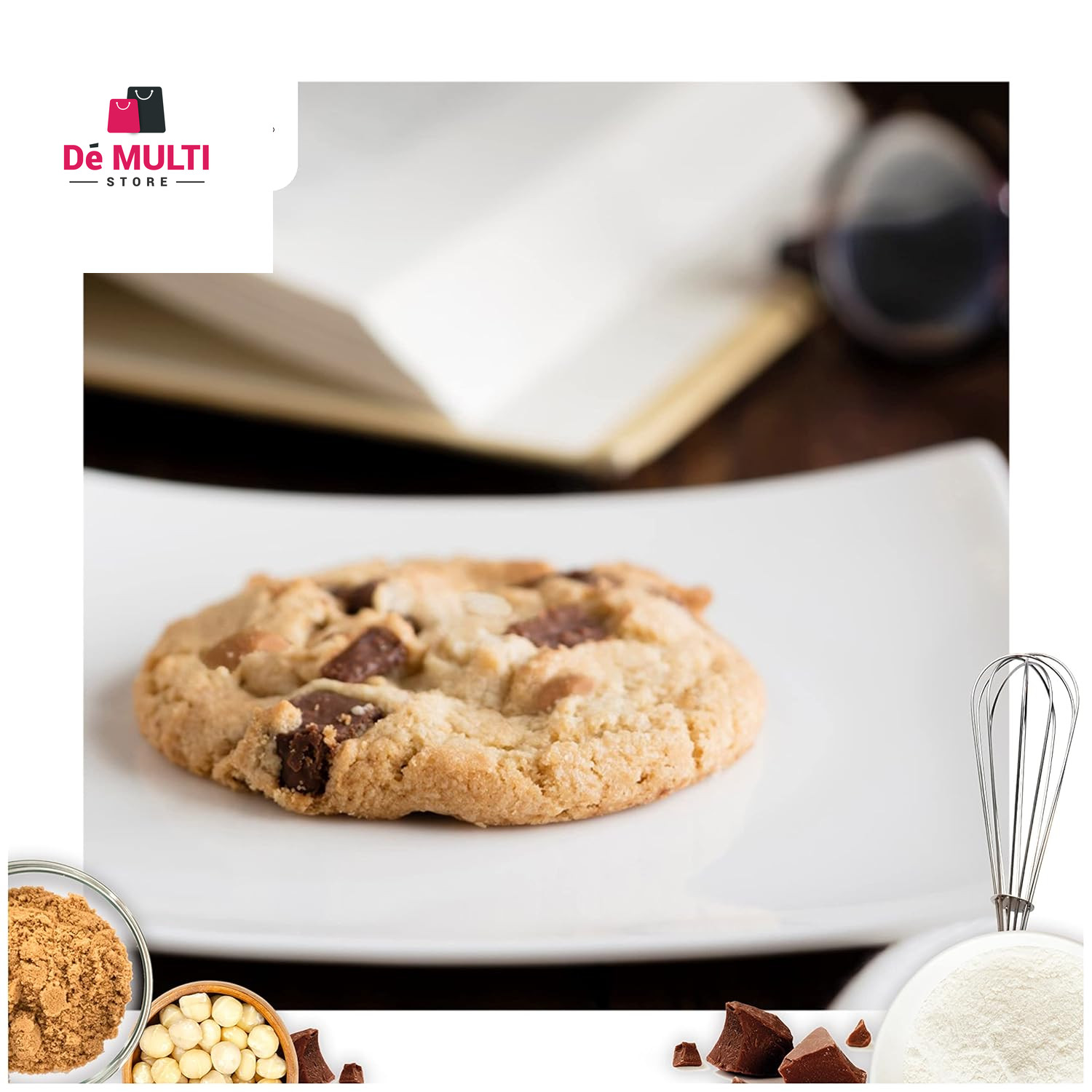 Sausalito Crispy Milk Chocolate Macadamia Nut Cookies, 7.2 OZ Bag (8 Cookies)