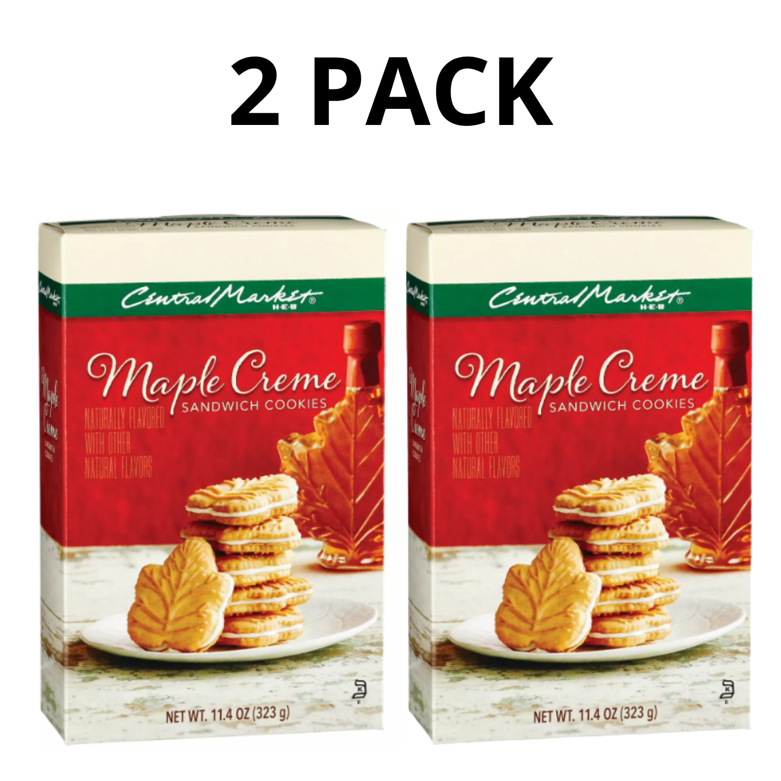 Central Market Maple Creme Sandwich Cookies 11.4 oz – 2 PACK