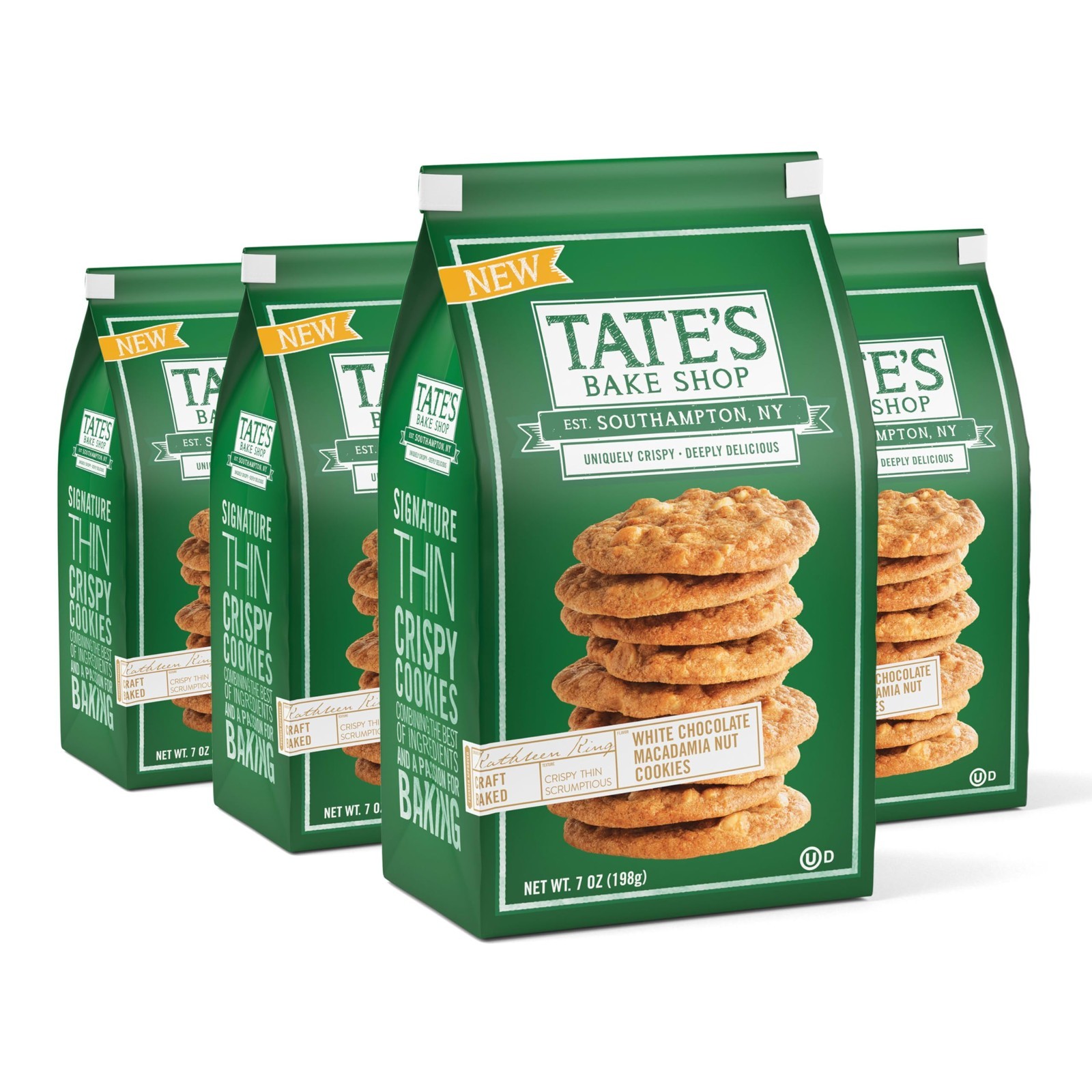 Delicious White Chocolate Macadamia Nut Cookies – 4-7 oz Bags, Gourmet Treats