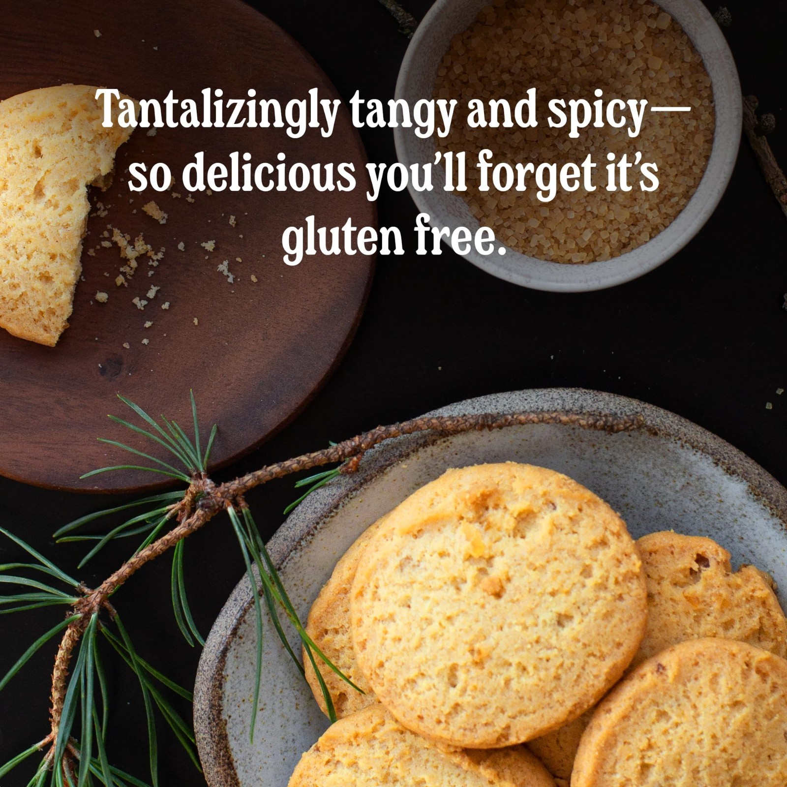 Gluten Free Ginger Lemon Cookies – All-Butter Shortbread, 29.4 Oz, Pack of 6