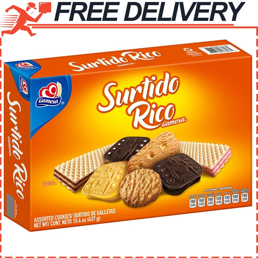 Gamesa Surtido Rico 7 Assorted Delicious Cookies, 15.4 Ounce Box