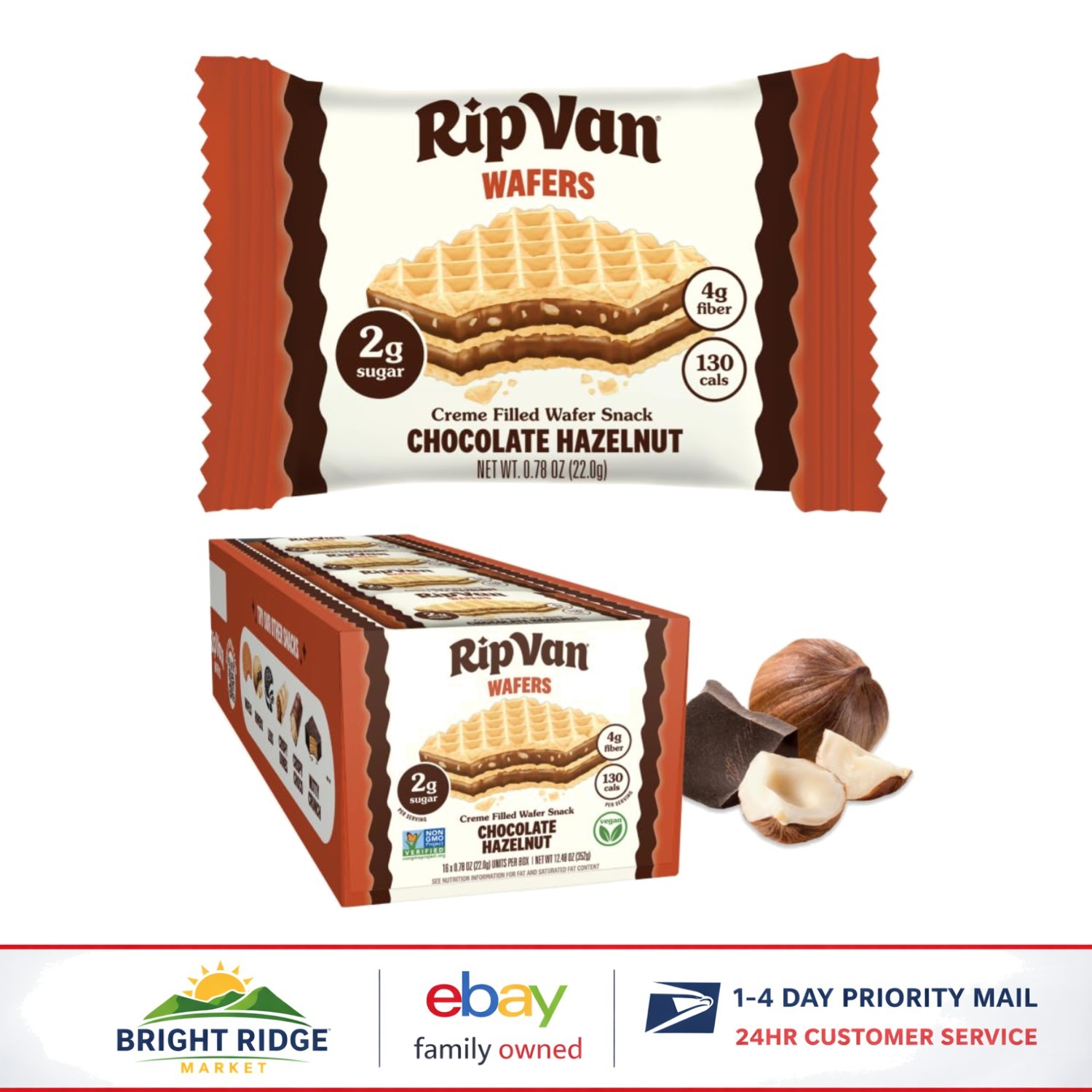 Wafer Cookies with Chocolate Hazelnut Flavor, Low Sugar & Low Calorie