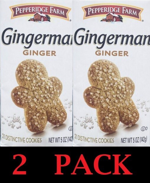 2x Pepperidge Farm Gingerman Ginger Flavored Cookies 5 Oz Bag – 2 PACK