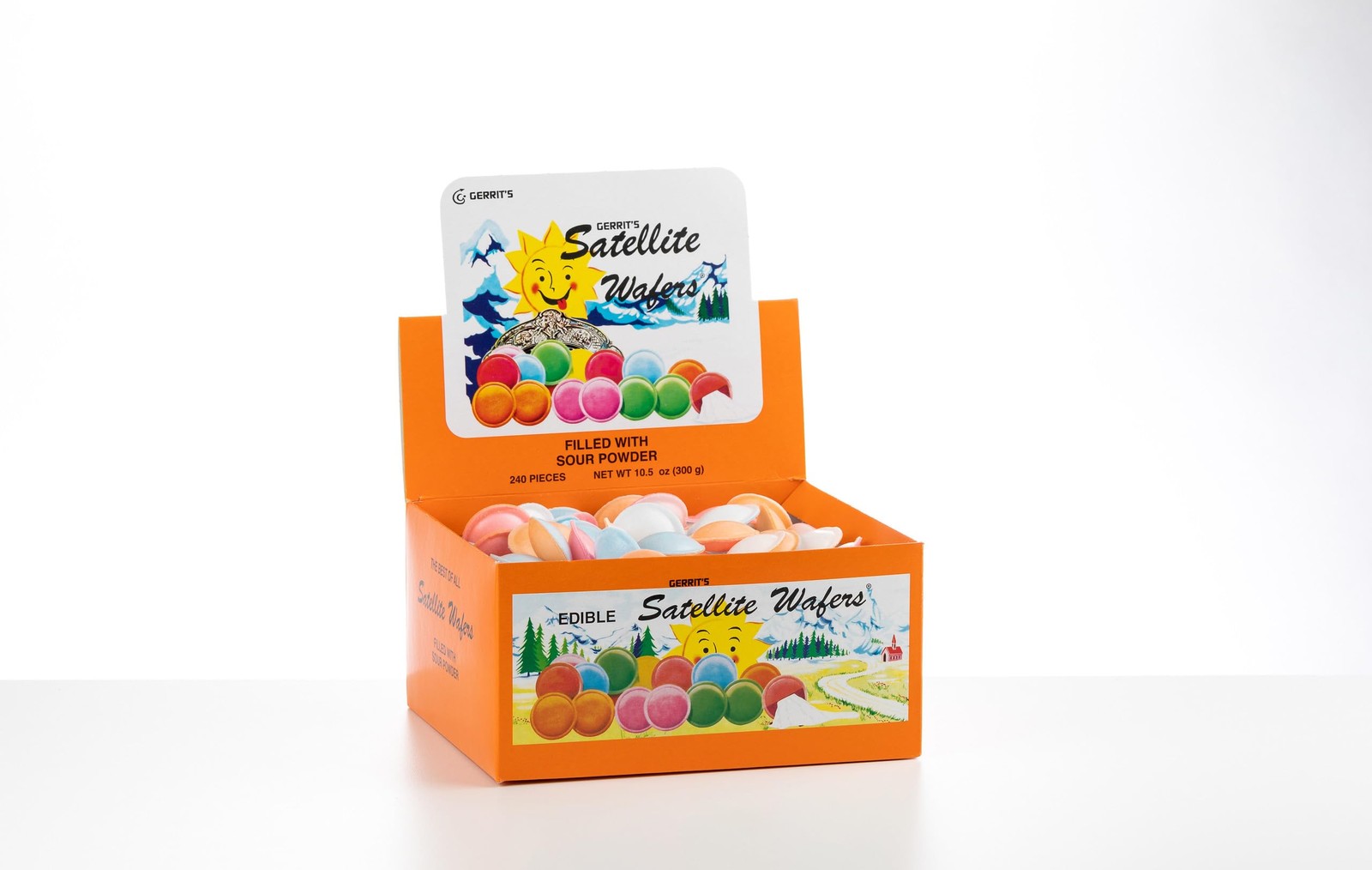 Gerrit’s Satellite Wafers – 240 Pieces – Filled with Sour Powder – 10.5oz