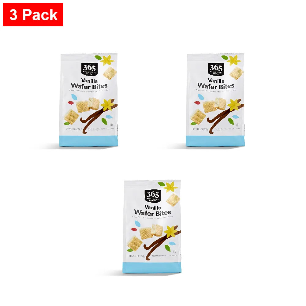 365 By WFM Vanilla Wafer Bites, 8.8 Oz – 3 Pack