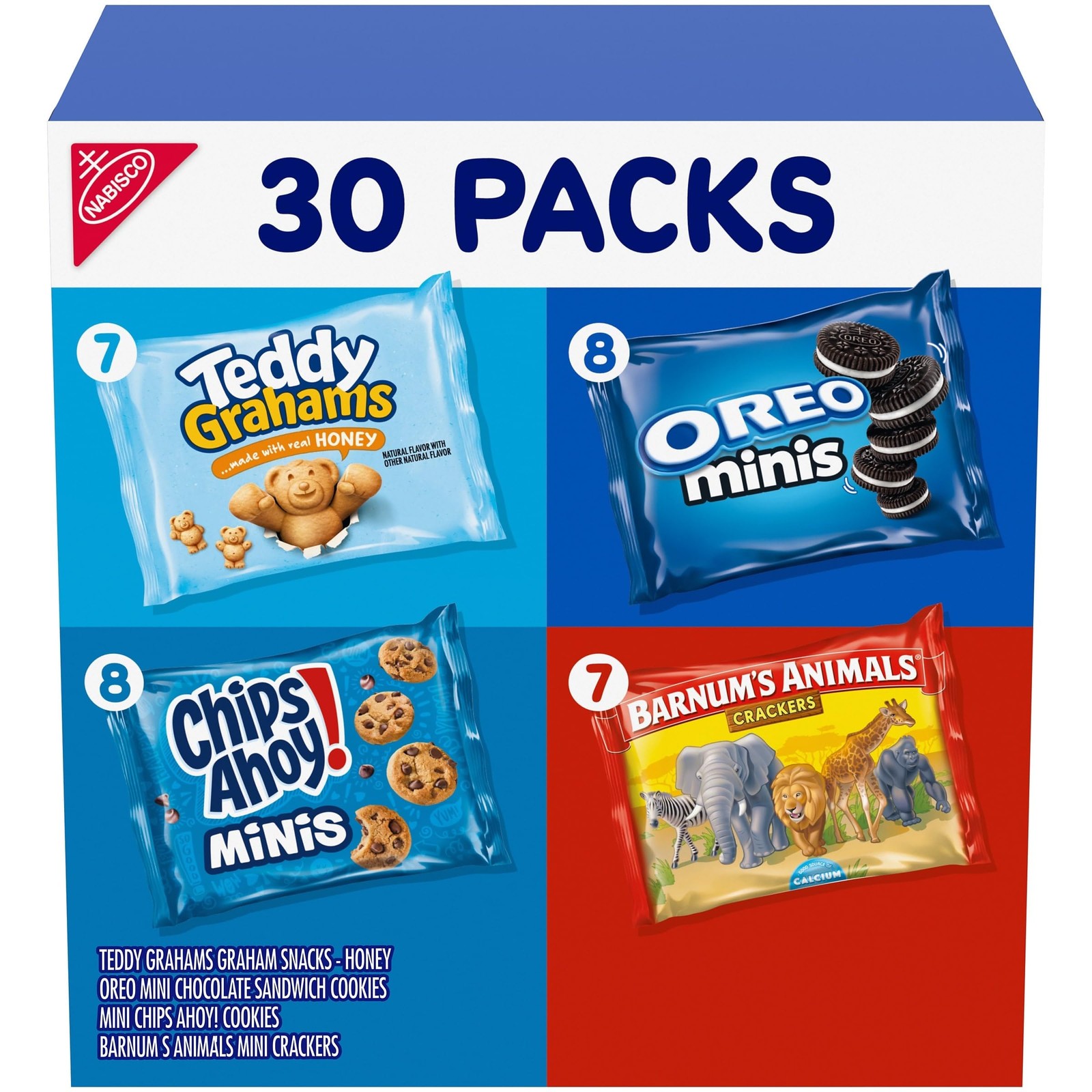Nabisco Team Favorites Variety Pack, Oreo Mini, Chips 1 Ounce (Pack of 30)