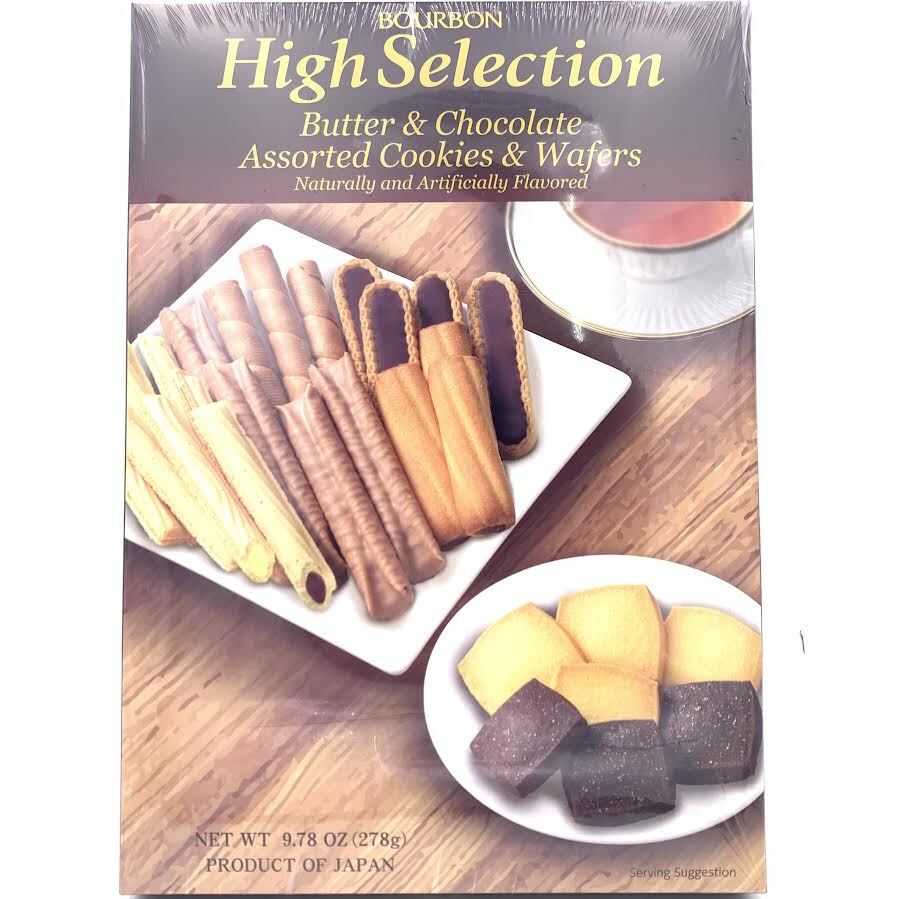 Bourbon High Selection Assorted Cookies & Wafers 278g/(33pc)綜合蛋卷曲奇餅乾禮盒