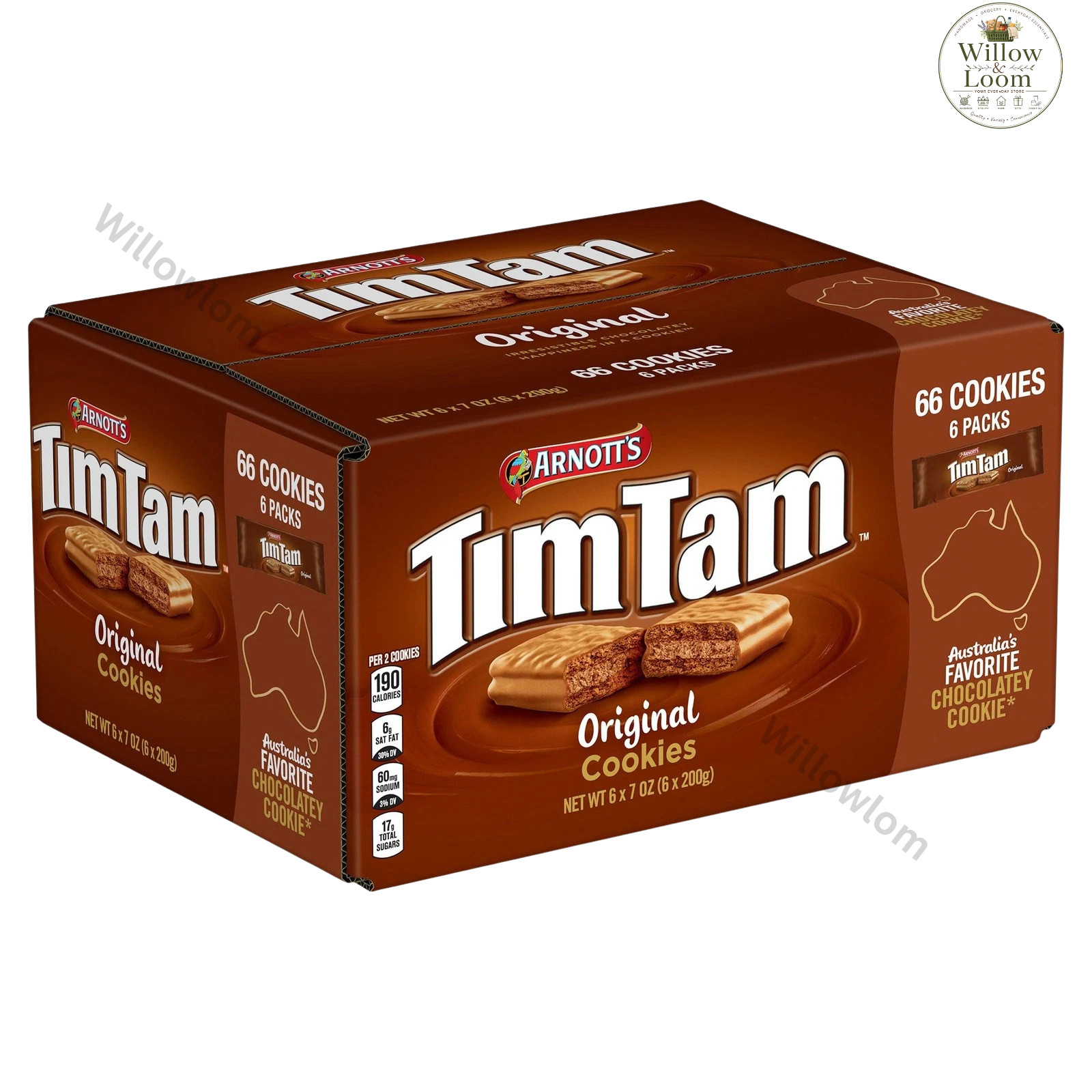Arnott’s Tim Tam Original Cookies 6 Pack 42 oz 66 Cookies Favorite Chocolate New