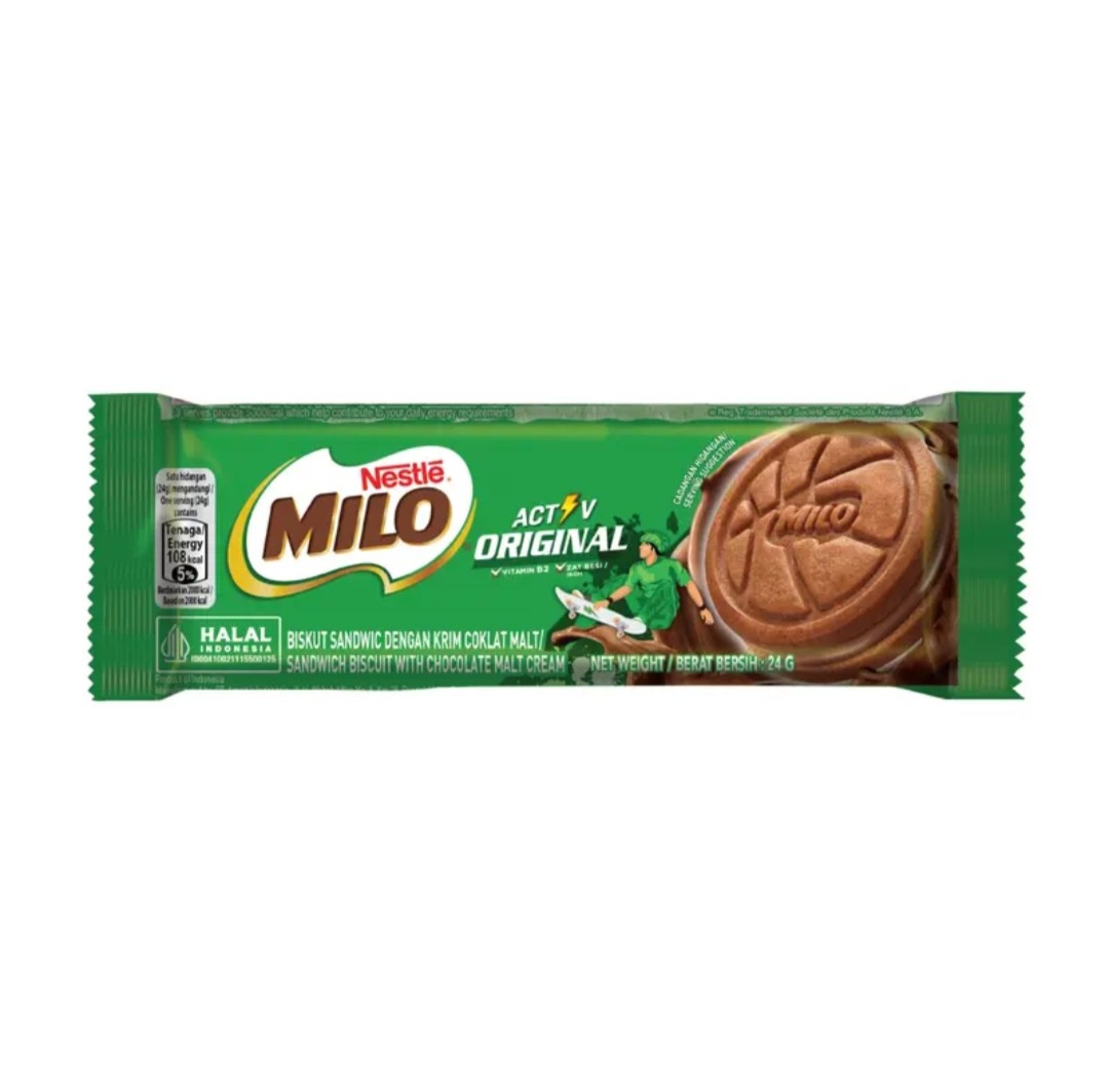 MILO original biscuit cookies smallpack (24x24g)halal malaysian product